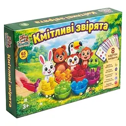 Настільна гра "Кмітливі звірятка" 3-004, 65 деталей