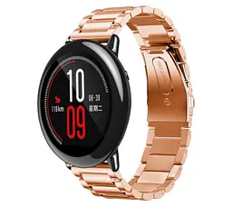 Металевий ремінець Primo для годинника Xiaomi Huami Amazfit Sport SmartWatch Rose Gold - мініатюра 2