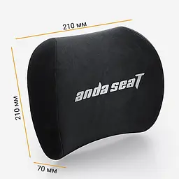 Подушка під голову крісла Anda Seat Novis Head Pillow Black - мініатюра 4