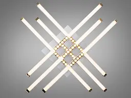 Сучасна стельова LED-люстра Diasha 2532WH+WH dimmer біла, 60 Вт, з пультом і димером, 68 см, 6-16m2 - мініатюра 3