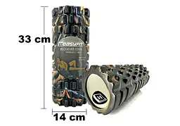 Масажний ролик Grid Roller 33 см v.1.1 Multi Чорний EasyFit fit0025014