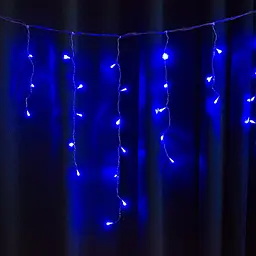 Гірлянда вулична Starlight бахрома синє світло Flash 75 LED 2x0.7 м (57263) - мініатюра 6