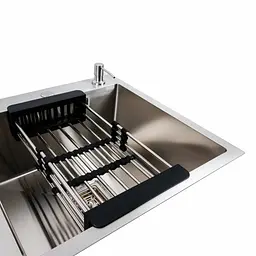 Кухонна мийка 78x50С R нержавійка Platinum Handmade (поглиблена полиця, 3.0/1.0 мм), Нержавіюча сталь - мініатюра 7