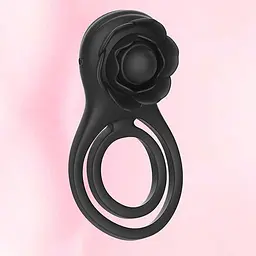 Віброкільце Love Spouse Троянда з Bluetooth 10 режимів силіконове Чорне - мініатюра 5