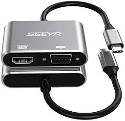Адаптер SGEYR USB C – HDMI VGA, Mini USB Type C - мініатюра 4