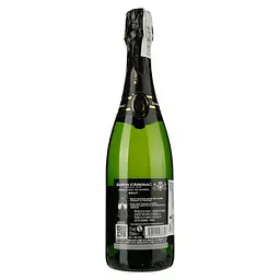 Вино ігристе Baron d'Arignac Brut Blanc de Blancs, біле, брют, 11%, 0,75 л (27762) - мініатюра 2