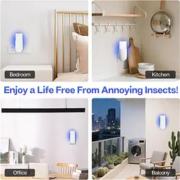 Пастка для комах Necomi, 2-в-1 Plug-in Mosquito Killer, з нічним ультрафіолетовим світлом для вловлювальних мух - мініатюра 4