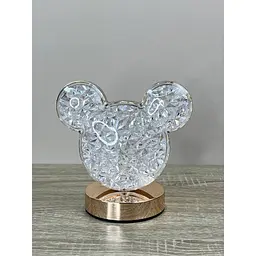 Декоративна LED-лампа Mickey PC-8218 акумуляторна настільна з кришталевим ефектом і сенсорним керуванням 3 режимами світіння