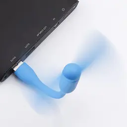 Вентилятор мобільний USB синій - мініатюра 7