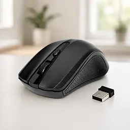 Мишка MOUSE 211 WIRELESS / Бездротова миша з USB адаптером 2.4G, Чорний / Мишка з блютуз