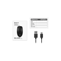 Мишка REAL-EL RM-455W Wireless/Bluetooth Black/Gray (EL123200047) - мініатюра 11