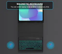 Чохол-клавіатура для 13-дюймового iPad Air (M2, 2024) та iPad Pro 12,9 (6ª 2022/5ª 2021/4ª 2020/3ª 2018), знімна клавіатура - мініатюра 9