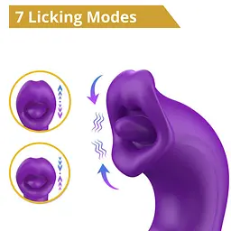 Вібратор - Erospace Sweet Play G-Spot Vibrator With Clitoral Licking & Flapping A17 - мініатюра 6