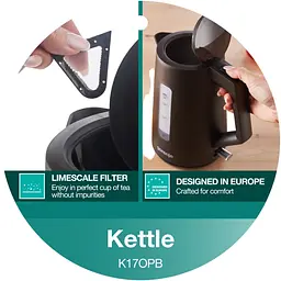Gorenje Електрочайник 1.7 л, Strix контроль, чорний матовий - мініатюра 7