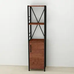 Етажерка 3/34 Ferrum-decor Серії Конект з тумбою 144x34x28 Чорний ДСП Венге (FRD-105531)