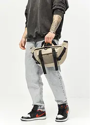 Велика чоловіча сумка бананка Sambag DynamicDart сіра 38 × 21 × 7 см (80411130m) - мініатюра 6