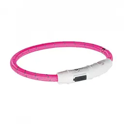 Нашийник Trixie полиуретановий світловий USB Flash L-XL 65 см / 7 мм (рожевий) - мініатюра 2