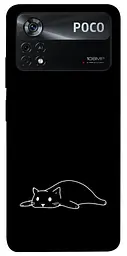 TPU чехол Demsky Lazy cat для Xiaomi Poco X4 Pro 5G