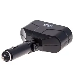 Автомобільний розгалужувач прикурювача VOIN 2 виходу 2USB 2400mA 12/24V Кутовий (WF-0668/003) - мініатюра 4