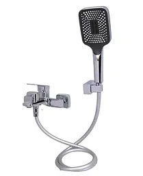 Змішувач для ванни Qtap Capricorn, Chrome (k35) з душовим гарнітуром QTCAP3060102C48222 - мініатюра 2