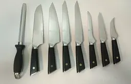Набір ножів із дамаської сталі Damascus DK-LKB 5000 VG-10 сталь 67 шарів 10 предметів - мініатюра 9