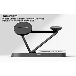 Бездротовий зарядний пристрій Senteo D1 Navi Stand 5in1 Black [169188] - мініатюра 4