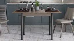 Розкладний обідній стіл трансформер Берта Ferrum-decor 750x1400x900 Чорний метал ДСП Дуб Сонома Трюфель 16 мм (FRD-105182) - мініатюра 7