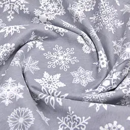 Простирадло Cosas на резинці фланель 80х160 snowflakes cs1, сірий (Flannel_SnowflakesWhiteGrey_80x160x20) - мініатюра 4