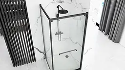 Душова кабіна Rea Space In 80x100 black REA-K8882, Чорний, Універсальна, прозорий - мініатюра 4