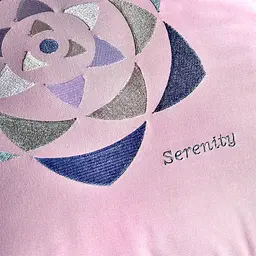 Подушка декоративна IDEIA 50х50 - Rain Serenity із вишивкою пудра - мініатюра 2