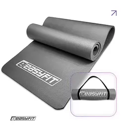 Килимок для фітнесу та йоги EasyFit NBR 10 мм Сірий (EF-1919-GY)