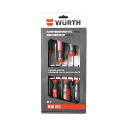 Набір викруток Wurth Red Stripe шліц+РН, круглий стрижень 6шт(575194227) - мініатюра 2