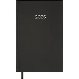 Щоденник датований Buromax Simple 2026 A5 бумвініл чорний (BM.21166-01)