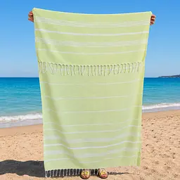 Рушник пештемаль Turkey Towel 100х180 см легкий великий для пляжу басейну бані сауни підстилка на дачу пікнік природу відпустку море Organik зелений