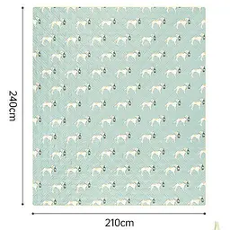 Килимок для пікніка Naturehike CNK2350WS010 210x240 см, блакитний із принтом - мініатюра 2