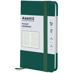 Книга записна Axent Partner в клітинку 95x195 мм 96 аркушів зелений ліс (8301-61-A)