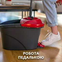Набір для прибирання Vileda Ultramax Turbo Швабра та відро з віджимом (4023103206236) - мініатюра 5