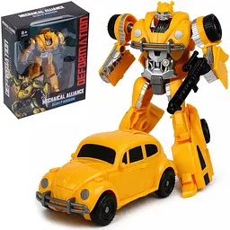 Робот машина трансформер Bumblebee Жук, іграшка 17 см, трансформація авто в робота, зі зброєю