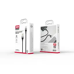 USB Кабель XO NB188 Type-C Double-sided 2.4A 1.0m Сірий - мініатюра 2