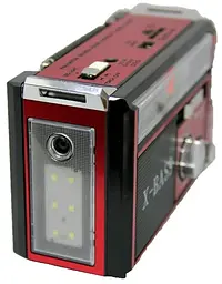 Радіоприймач акумулятор/220/батарейки Golon RX-381/2 USB+SD з ліхтариком LED Червоний (1756375736) - мініатюра 2