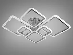 LED люстра смарт світильник з ІЧ пультом та диммером, 105W, хром - мініатюра 4