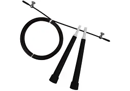 Швидкісна скакалка EasyFit Speed Cable Rope 3 м зі сталевим тросом чорна (EF-2039-BK) - мініатюра 3