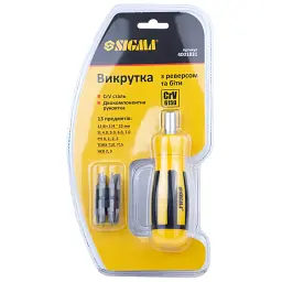 Набір викруток Sigma з реверсом c бітами 12шт CrV (4001831) - мініатюра 7