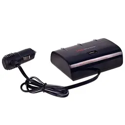 Автомобільний розгалужувач прикурювача VOIN 3 виходу 1USB 1000mA 12/24V (SC-3073) - мініатюра 4