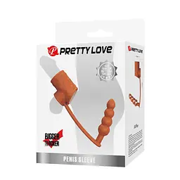 Насадка на член Pretty Love Rilley тілесна з подвійним кільцем - мініатюра 7