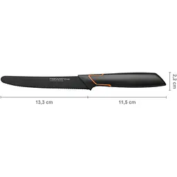 Ніж кухонний Fiskars Edge для томатів 12 см Black (1003092) - мініатюра 3