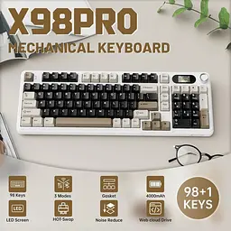 Клавіатура Attack Shark X98 Pro RGB Linear Blueberry Switch Cheese White (AS-6972792470559-CW-UA) [166778] - мініатюра 4