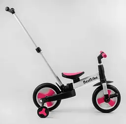 Велосипед-трансформер 55475 Best Trike колеса PU 10”, батьківська ручка, знімні педалі, в коробці (6989228360049) - мініатюра 3
