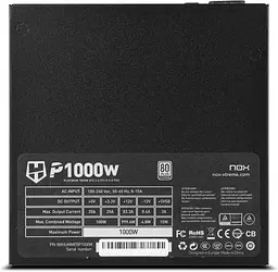 Блок живлення NOX Hummer P 1000W 80 Plus Platinum ATX 3.0/PCI-e 5.0 (NXHUMMERP1000W) Б/в - мініатюра 5