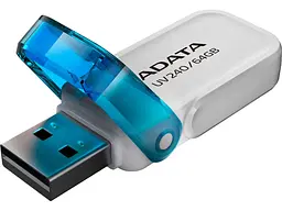 USB флеш накопичувач ADATA 64 GB UV240 USB 2.0 White (AUV240-64G-RWH)